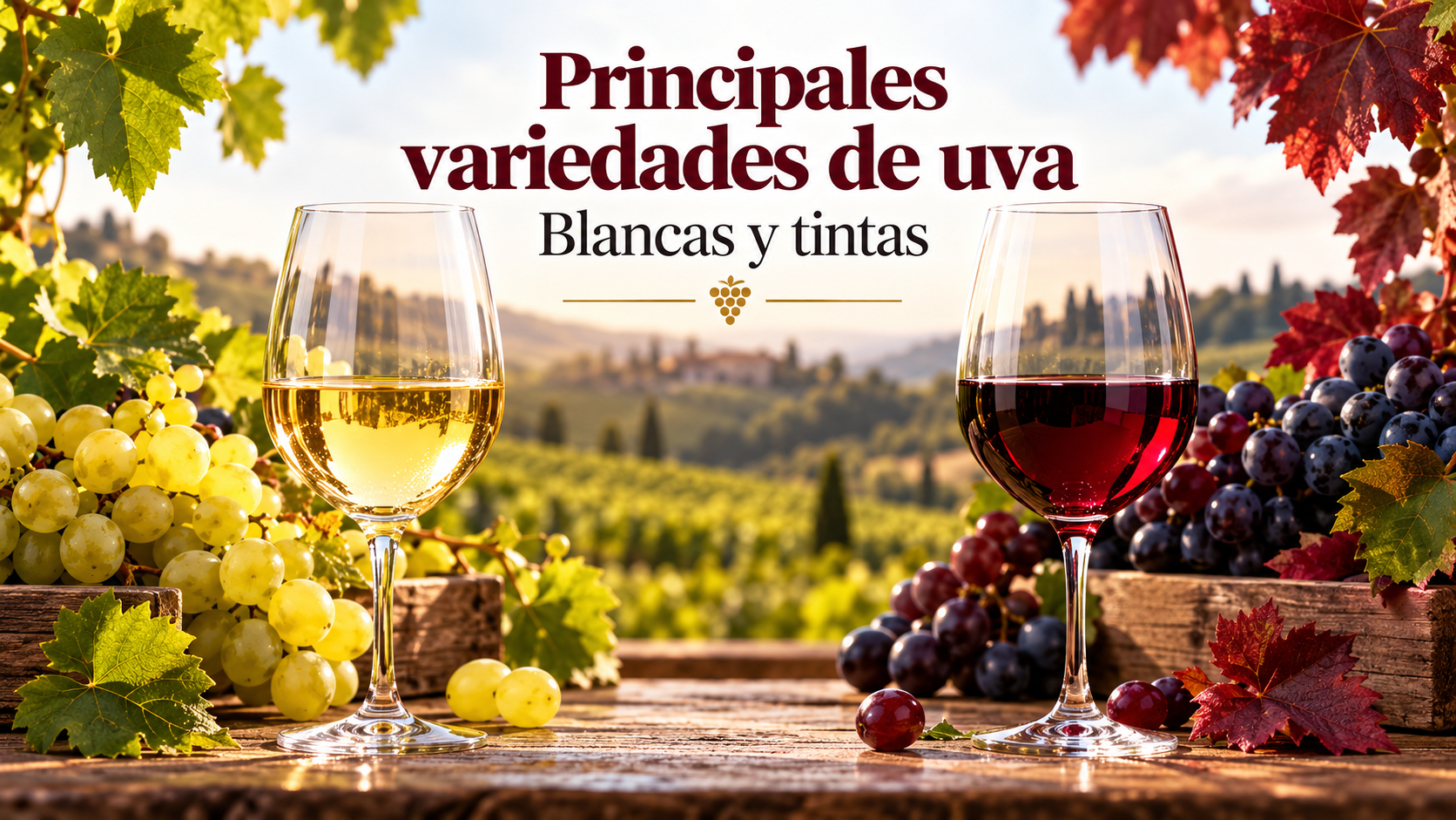 Principales variedades de uva blanca y tinta: características y aromas